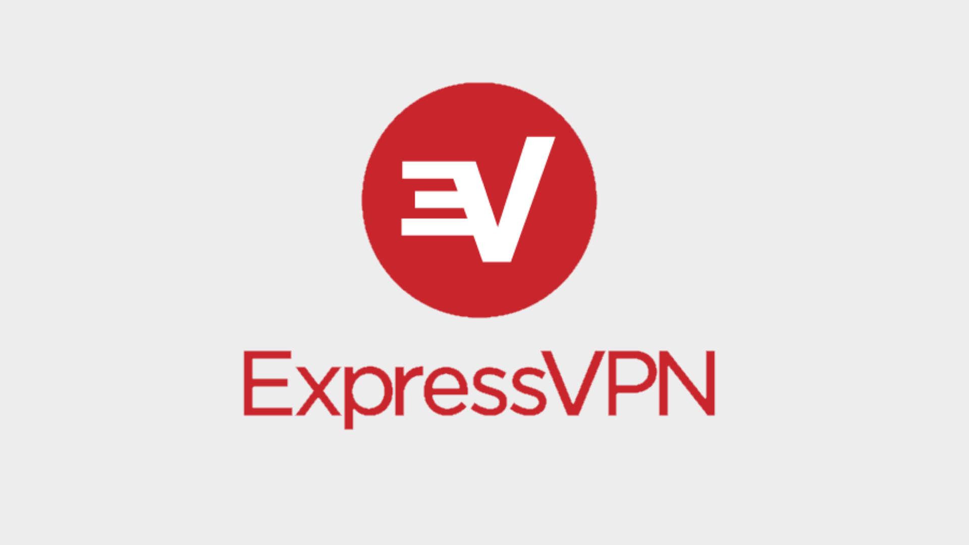 Image of the ExpressVPN logo on a grey background