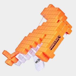 Nerf Minecraft Pillager's Crossbow blaster on a plain background