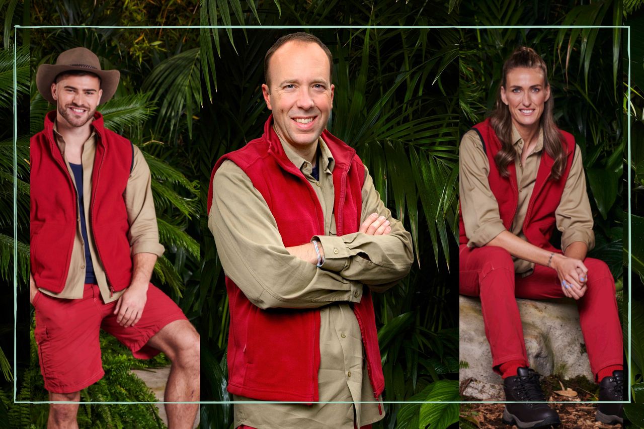 Owen Warner, Matt Hancock and Jill Scott on I&#039;m A Celebrity 2022