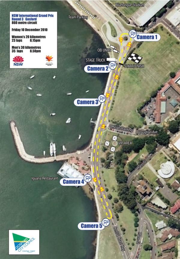 Event 3: Gosford - men 30 km; women 20 km.