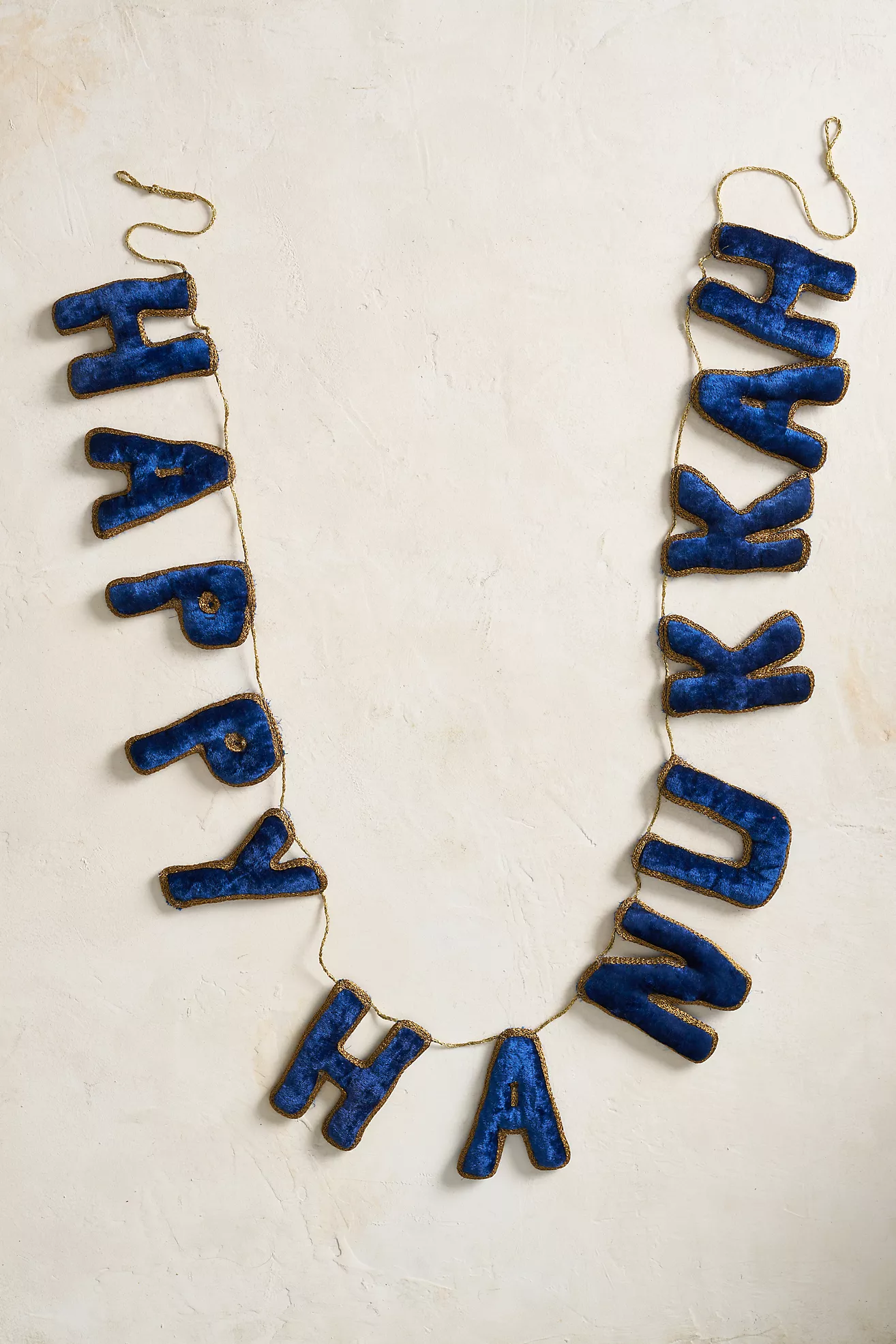 Happy Hanukkah Velvet Garland