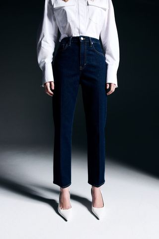 Slim Straight High Ankle Jeans