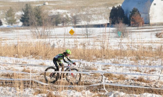 Kaitie Antonneau (Cannondale) passing by some farms on the back side of the course