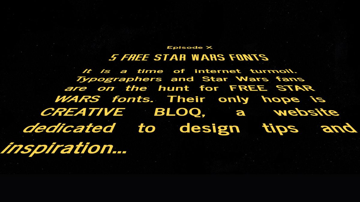 star wars intro font