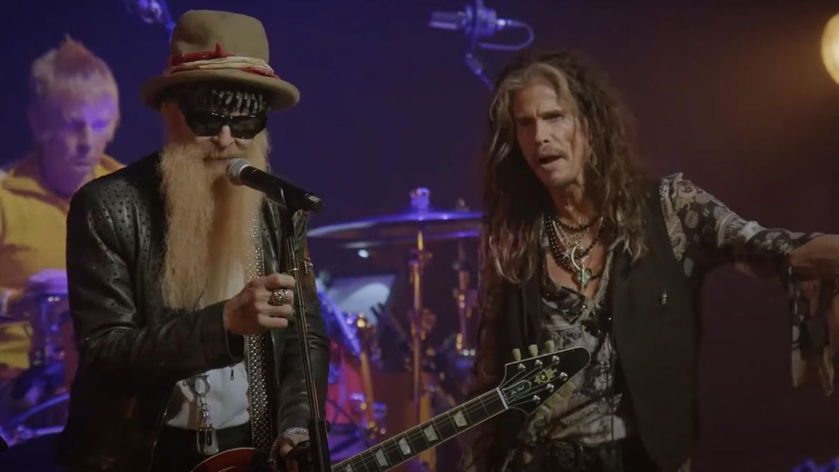 [L-R] Billy Gibbons and Steven Tyler