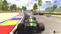 Retro racing game 4PGP, colourful low-poly game screens