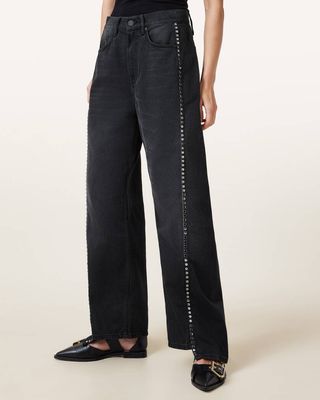 Frankied Studded Wide Leg Jeans