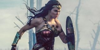 Wonder Woman Gal Gadot charging through No Man's Land