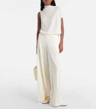 The Row, Aria Draped Silk Top