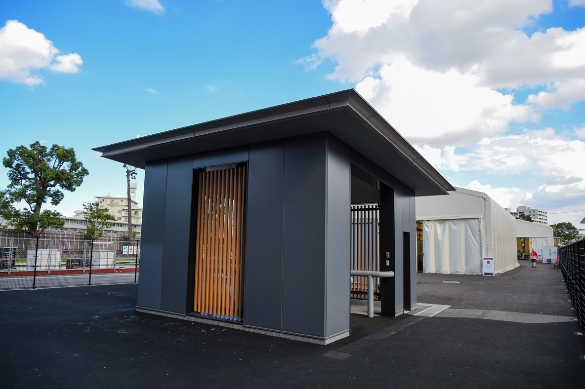 Tokyo Olympics vet clinic: weigh scales, anti-doping tent and forge