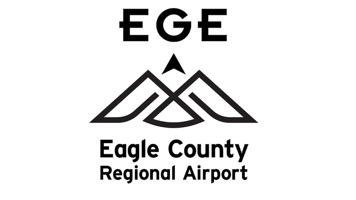 Eagle County Regional Airport new logo with hidden design