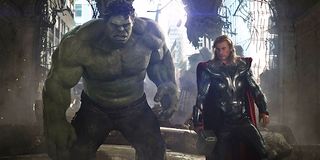 Hulk and Thor in Avengers: Age of Ultron