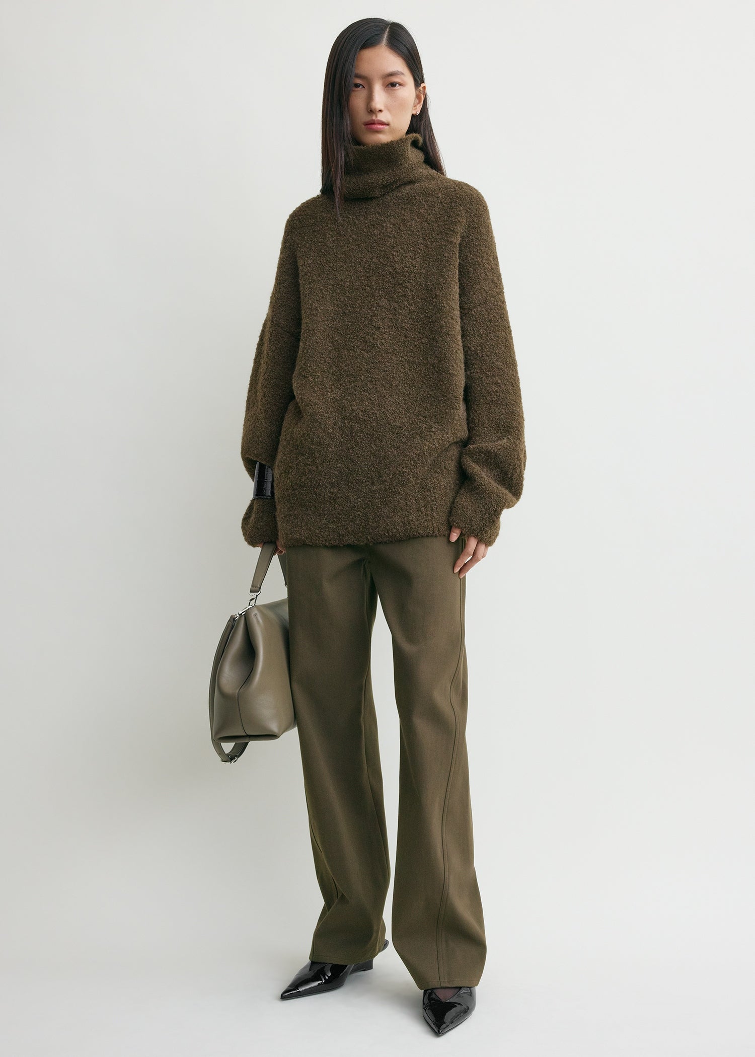 Boucl&amp;eacute; Turtleneck Pepper