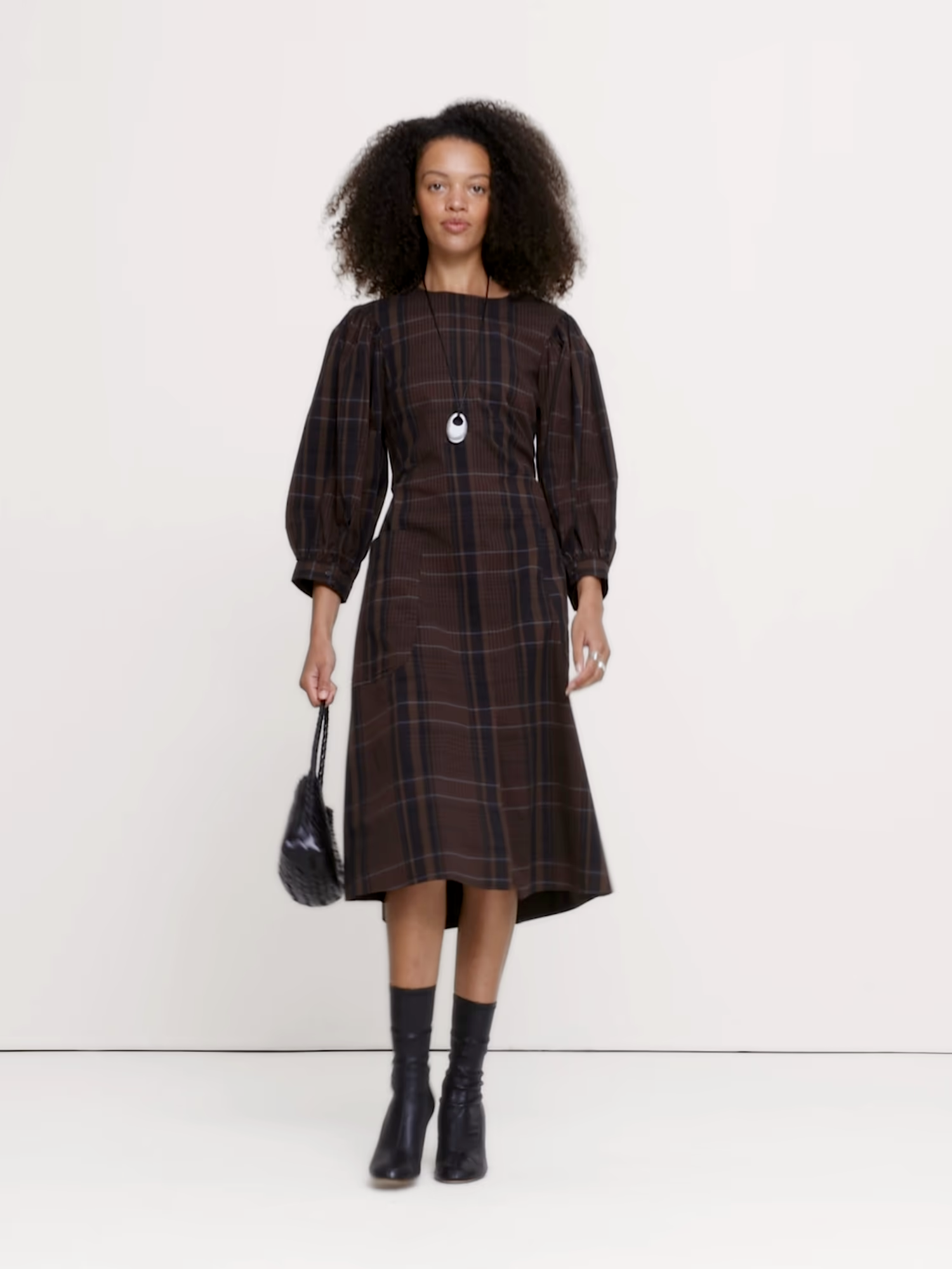 Banana Republic, Cotton Poplin Puff-Sleeve Midi Dress