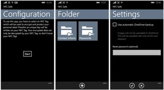 NFC Safe Configuration and Folders