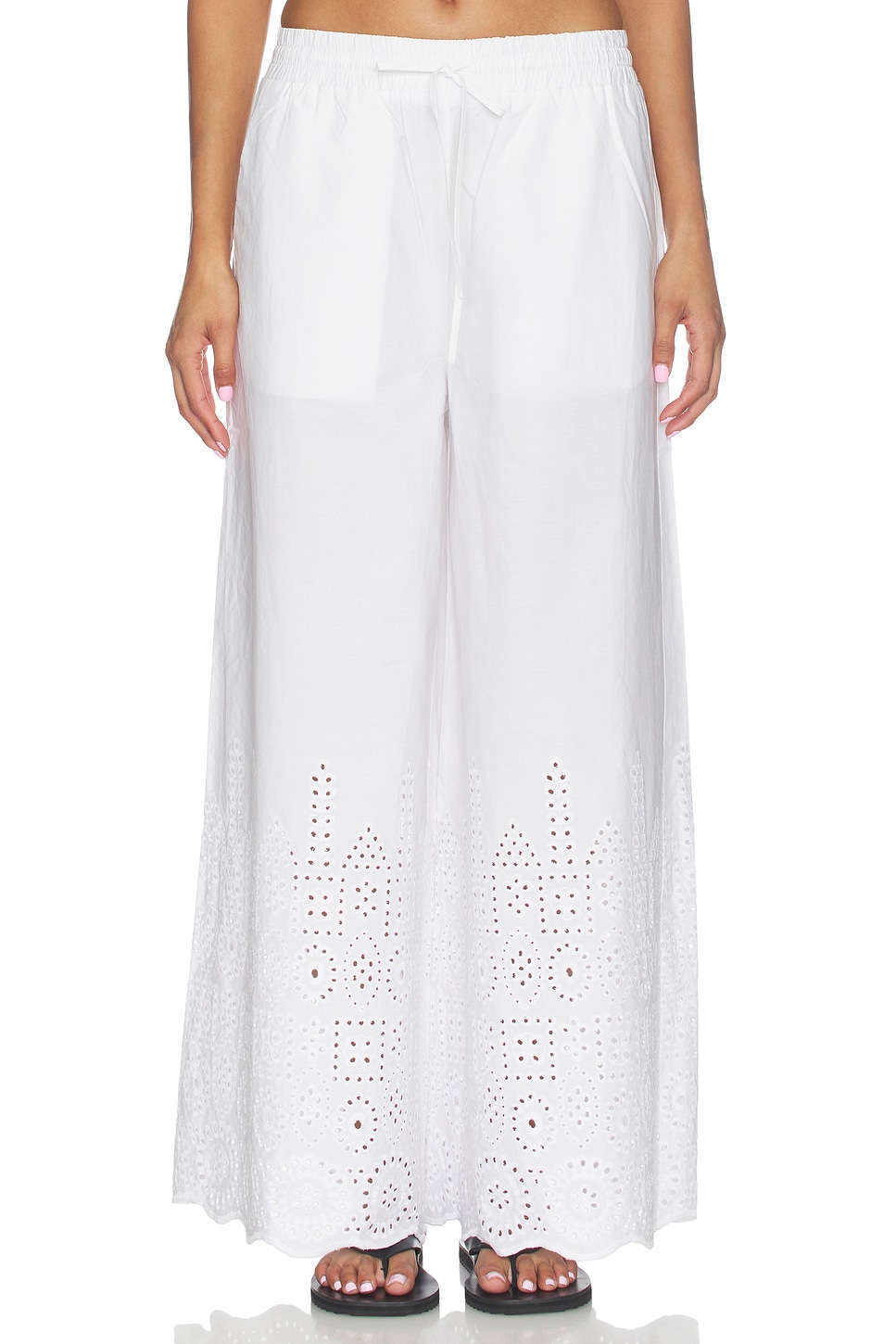Susana Monaco Embroidered Wide Leg Pant