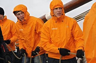 Robert Gesink and Rick Flens during Rabobank's North Sea sailing trip.