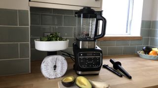 The Ninja HB150UK Blender & Soup Maker on a kitchen countertop