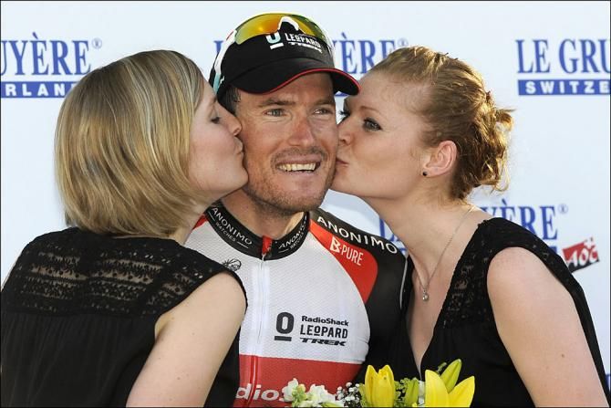 Gregory Rast (RadioShack - Leopard) on the podium