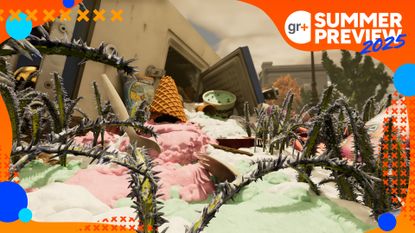 Grounded 2 screenshot showing the entrance to the Ice Cream Truck chill area, with Summer Preview 2025 branding