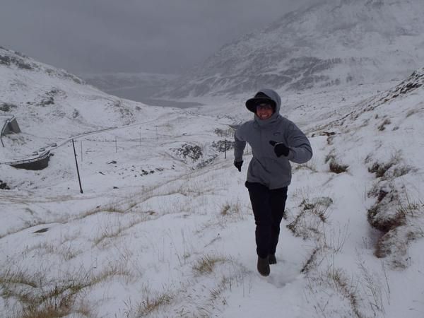 Cross training in August snow