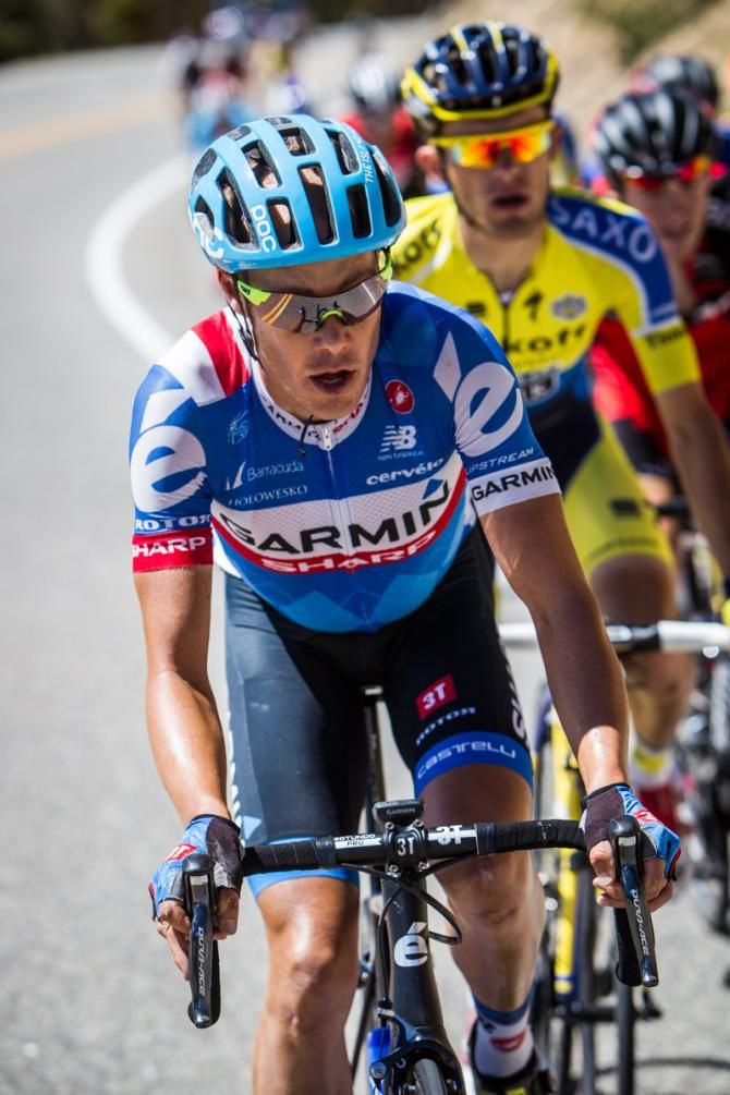 Tom Danielson (Garmin Sharp) pushes the pace