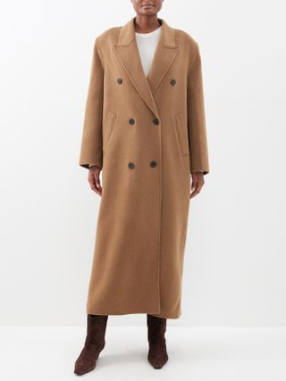 Gaia double-breasted wool-blend coat