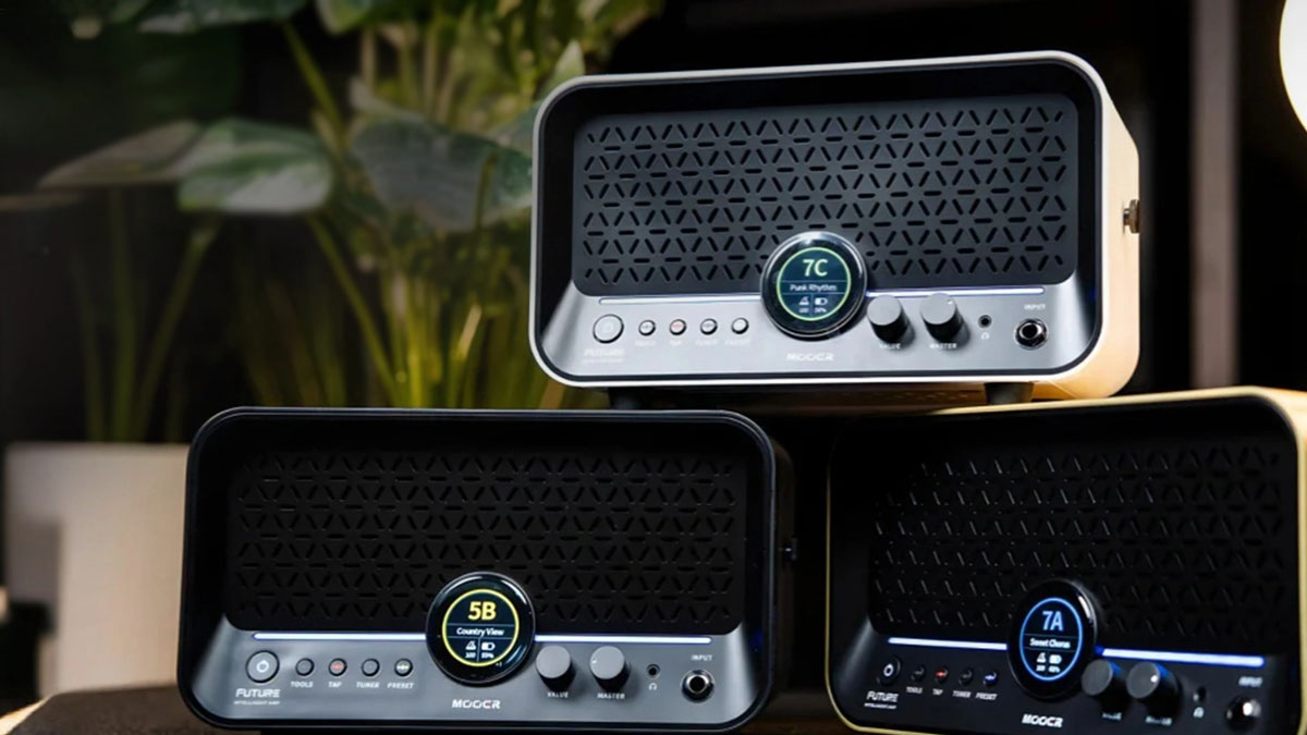 Mooer Audio F15i Li Intelligent Amp: this battery-powered take-anywhere guitar amp is packed with amp and effects models, and is an all-in-one practice solution.