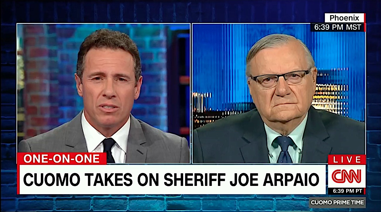 CNN's Chris Cuomo grills Joe Arpaio on why he supports separating ...