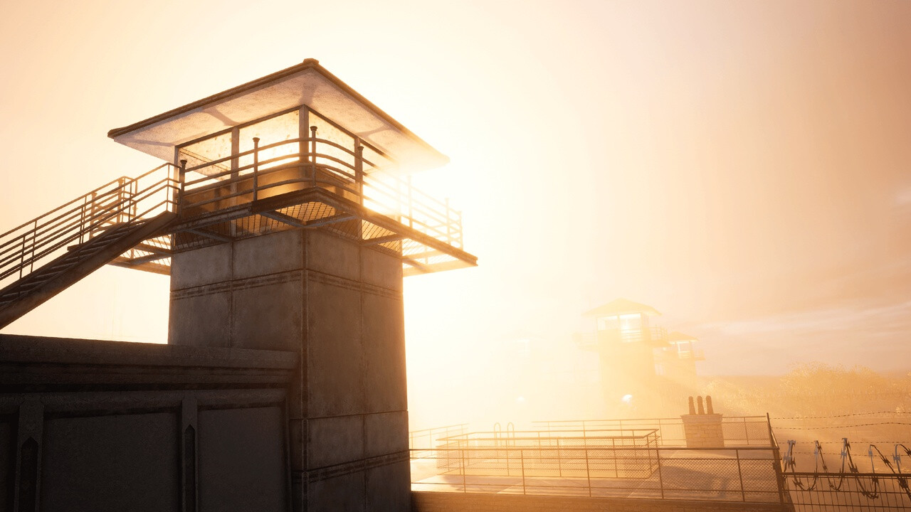 A prison watchtower
