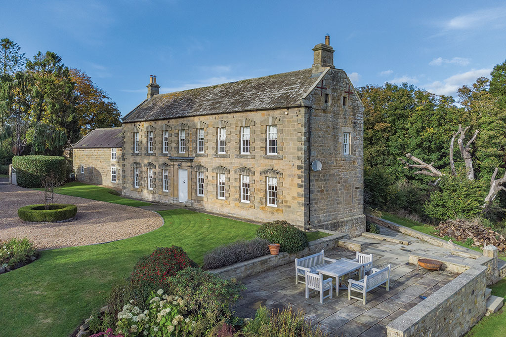 House for sale for around £1 million: Newmoor Hall, Longframlington, Morperth, Northumberland.
