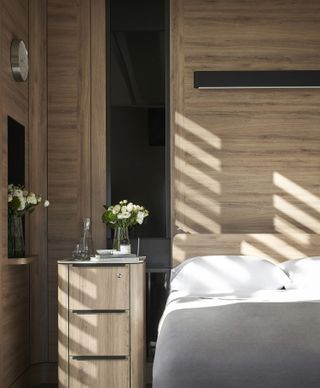 Bedroom interior at Bates Smart for Gandel Wing in Australia
