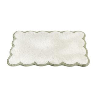 scalloped design bath mat