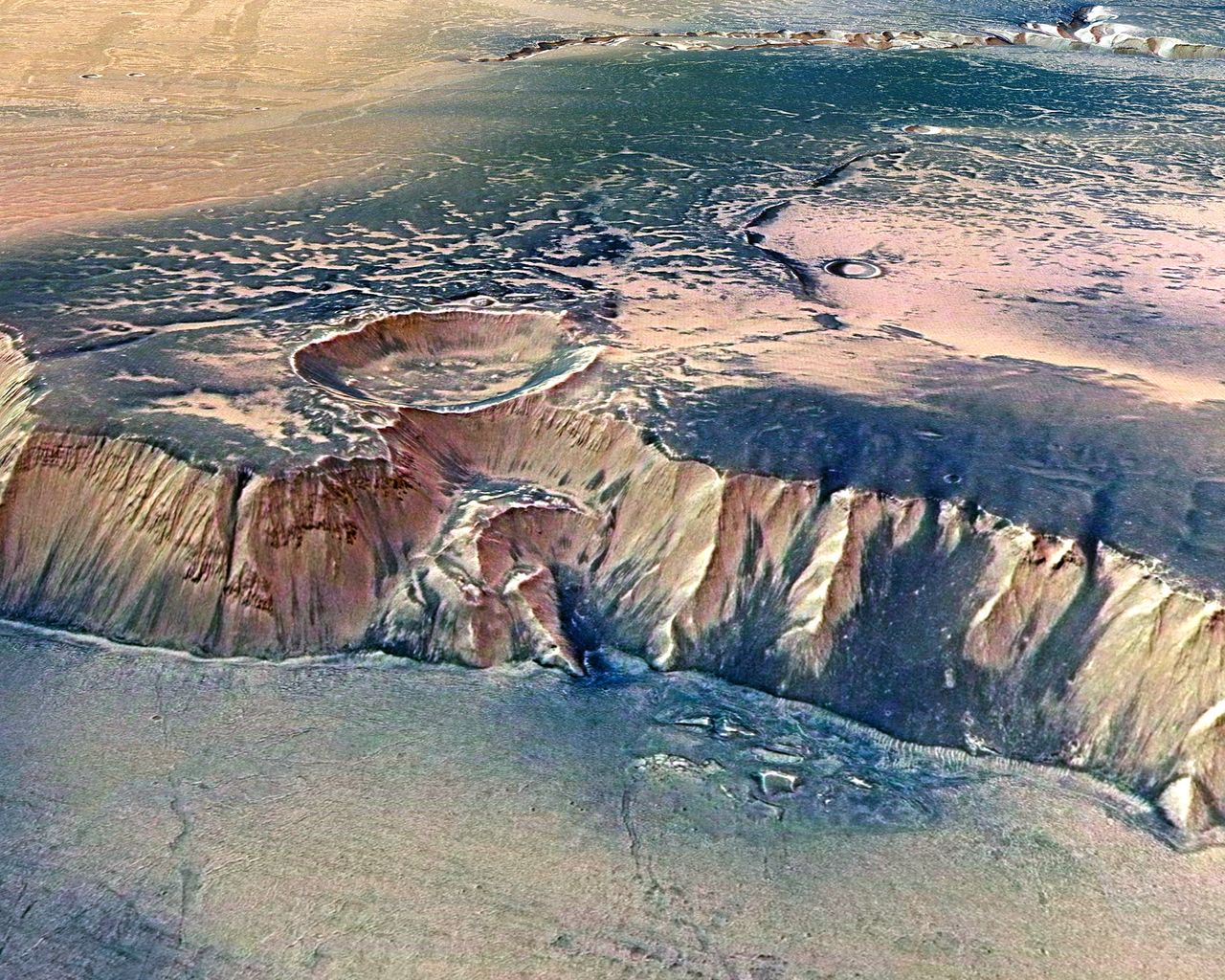 An image of the surface of Mars from the European Space Agency