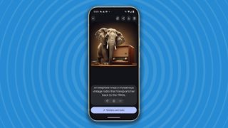 AI generated image of an elephant on a Pixel 9.