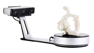 Product shot of one of the best 3D scanners; a camera scanner with a turntable