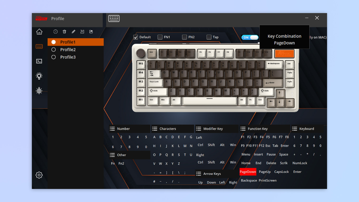 Royal Kludge software screenshot