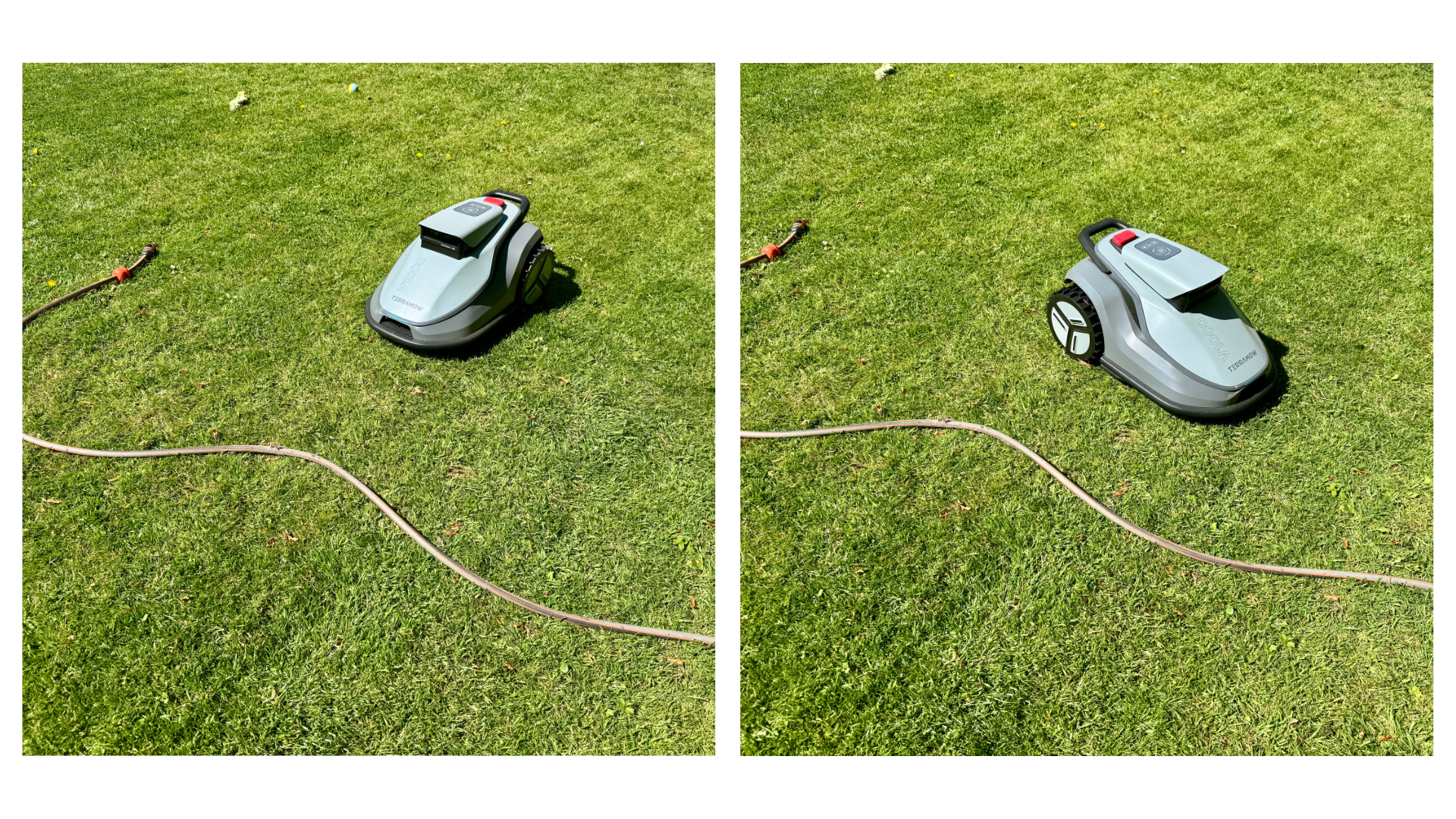 TerraMow V1000 at home on the lawn