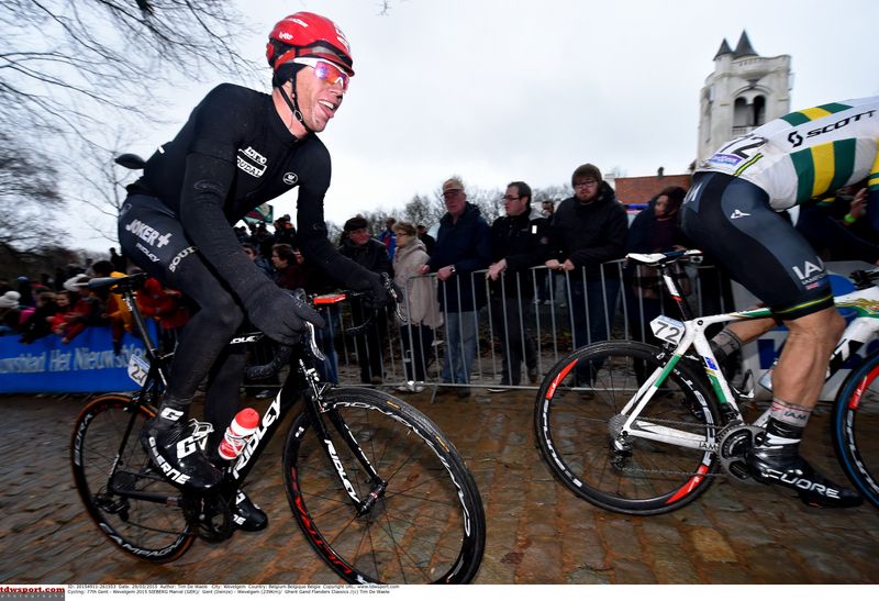 A smiling Marcel Sieberg (Lotto Soudal) on the Kemmelberg