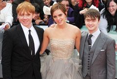 Rupert Grint, Emma Watson and Daniel Radcliffe at the world premiere of Harry Potter and the Deathly Hallows - Part 2