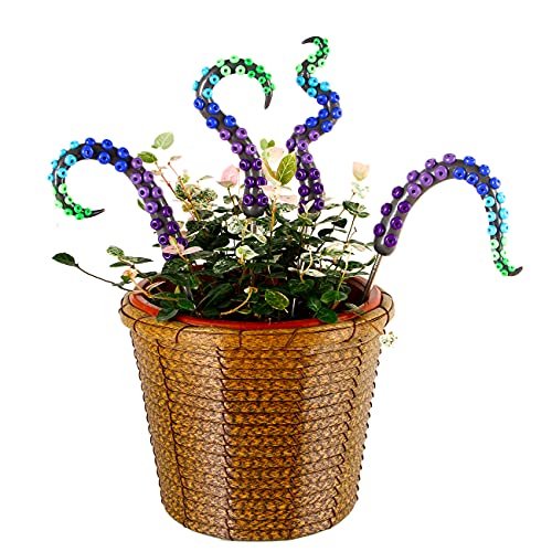 Horom Octopus Tentacle Decorative Garden Stakes for Plant Decor and Ornaments