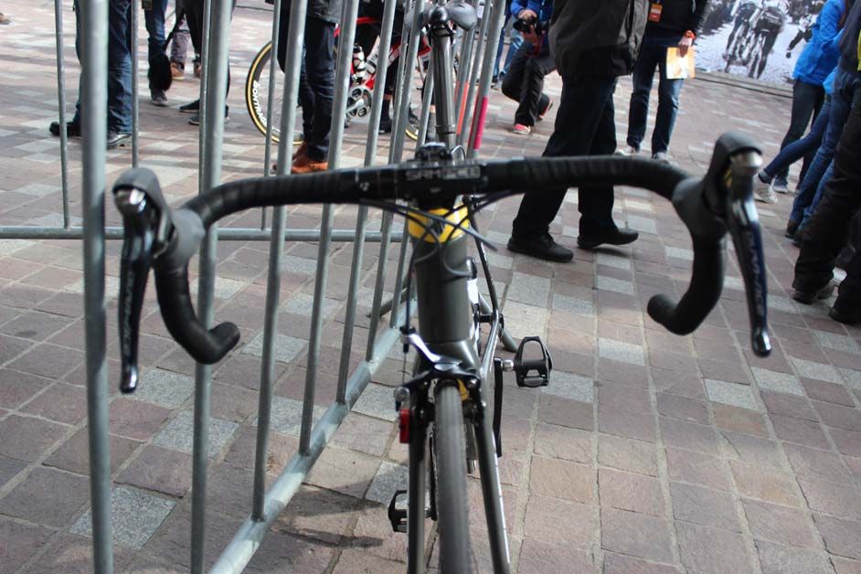 A head on look at Cancellara's Trek Domane