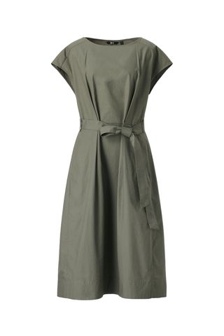 Uniqlo Cotton Belted Short-Sleeve Dress