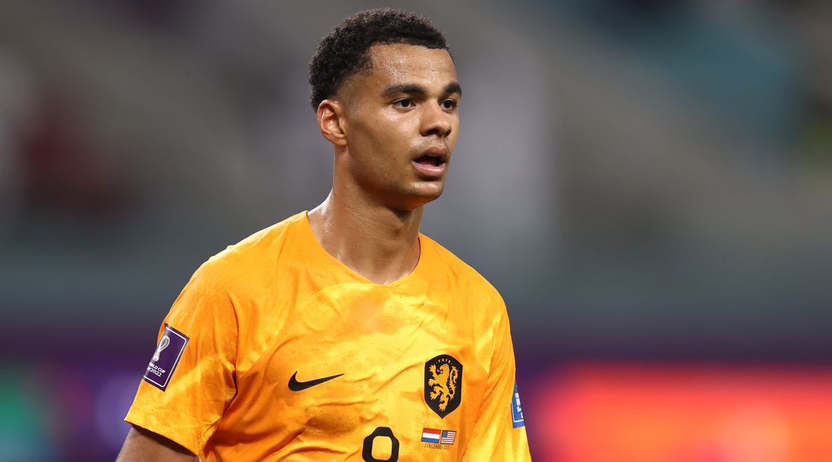 Cody Gakpo of Netherlands during the FIFA World Cup Qatar 2022 Round of 16 match between Netherlands and USA at Khalifa International Stadium on December 3, 2022 in Doha, Qatar.