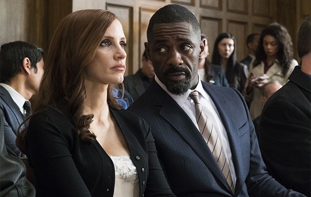 Molly’s Game Jessica Chastain Idris Elba