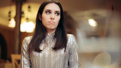 bored woman at holiday party