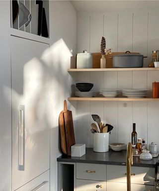Invisible fridge in Jenna Lyons' kitchen