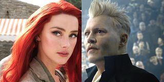 Amber Heard as Mera in Aquaman Johnny Depp as Grindelwald Fantastic Beasts 2 Warner Bros.