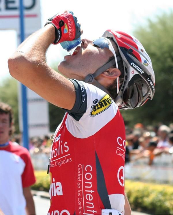 Bike racing is thirsty work.