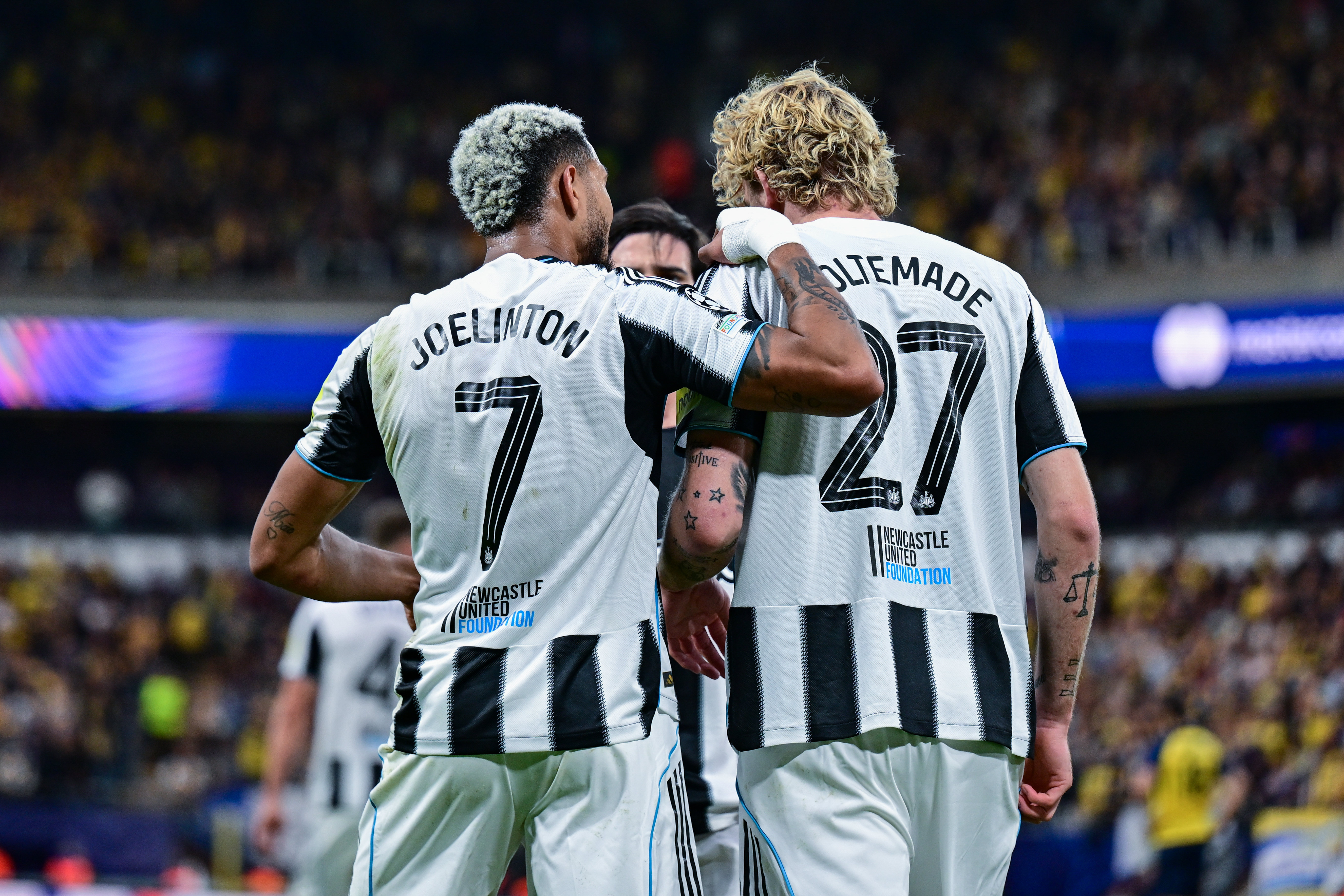 BRUSSELS, BELGIUM - OCTOBER 01: The UEFA Champions League 2025/26 League Phase MD2 match between R. Union Saint-Gilloise and Newcastle United FC at RSC Anderlecht Stadium on October 01, 2025 in Brussels, Belgium. (Photo by Serena Taylor/Newcastle United via Getty Images)